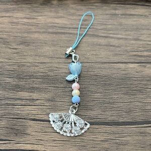 Chic Silver and Blue Charm Key Holder